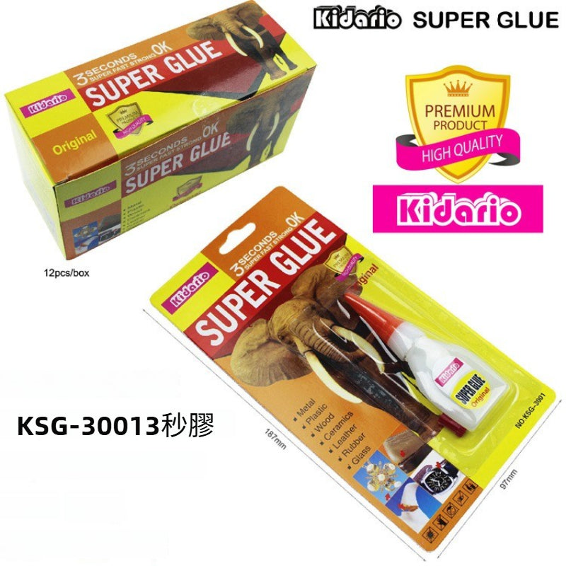 Kidario 多型號膠水組合 | 2001 大象膠 / 3001 三秒膠 / 502 萬能膠 / 40ML 皮革膠 環保速乾