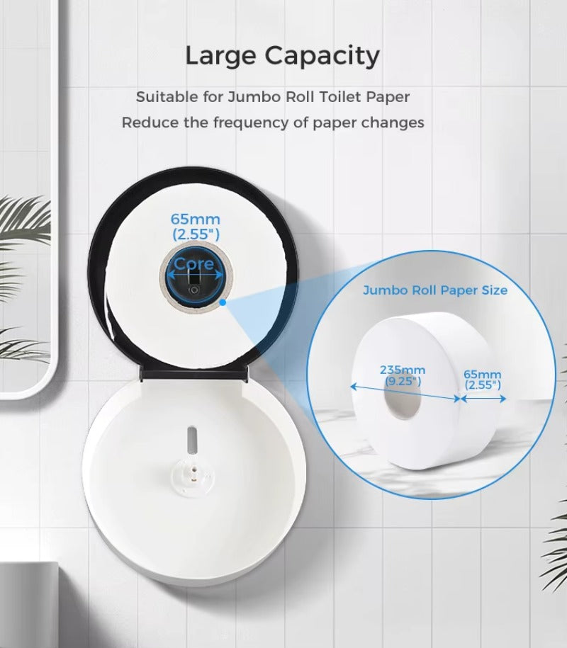 SVAVO V-TH10 壁掛式商用浴室超大卷衛生紙分配器 - ABS 塑料材質