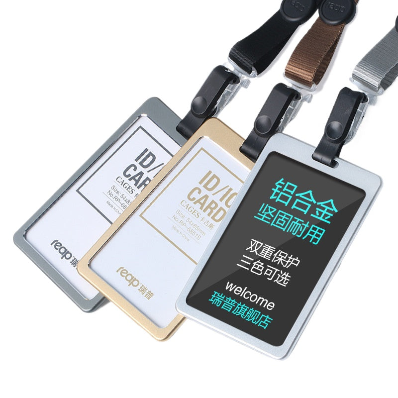 reap 6851︱6861 鋁合金證件套 雙層透明外殼高級工作證，可搭配伸縮扣金屬卡套