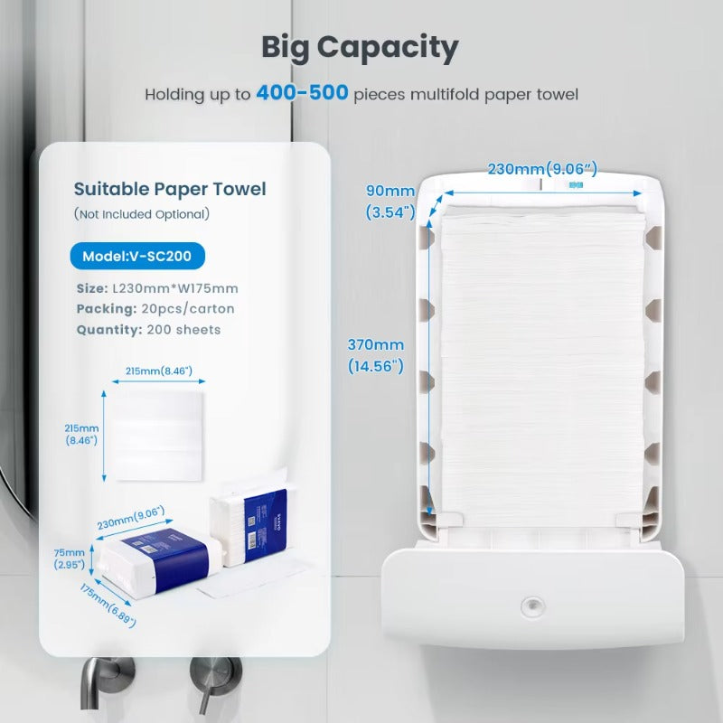 SVAVO PL-151061 壁掛式纸巾盒 - ABS 塑料材質 現代簡約風 白 / 黑 / 白灰色可選