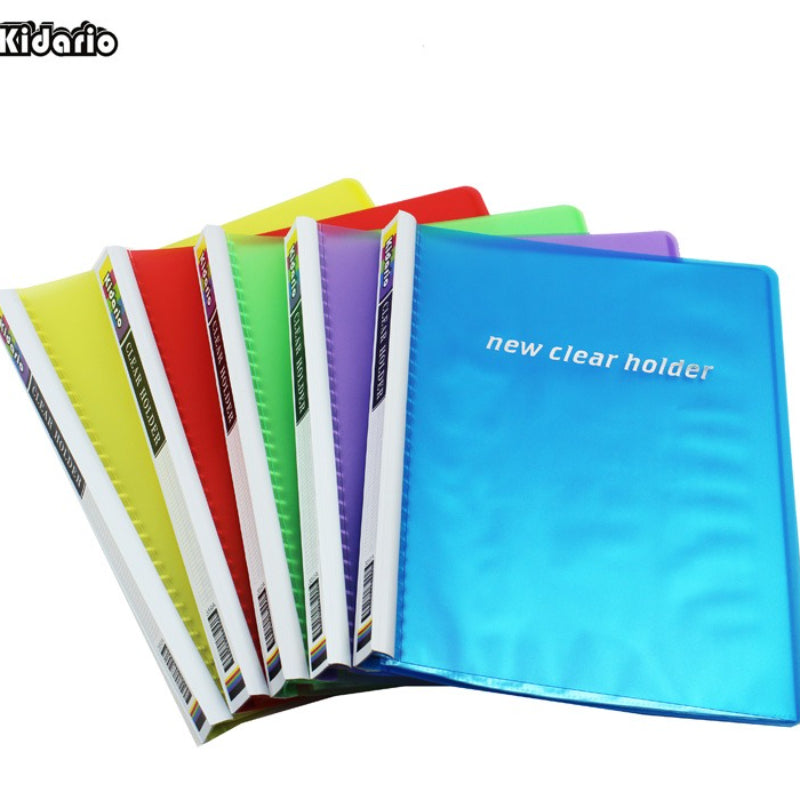 Kidario 359A 透明資料冊 A4 20 頁 32 孔活頁袋收納冊
