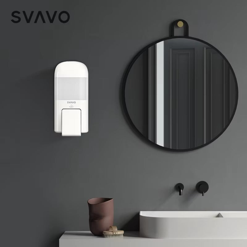 SVAVO ZM-053F 手動噴霧皂液器 - 700ml 壁掛式 商用款 白 / 透明棕兩色可選