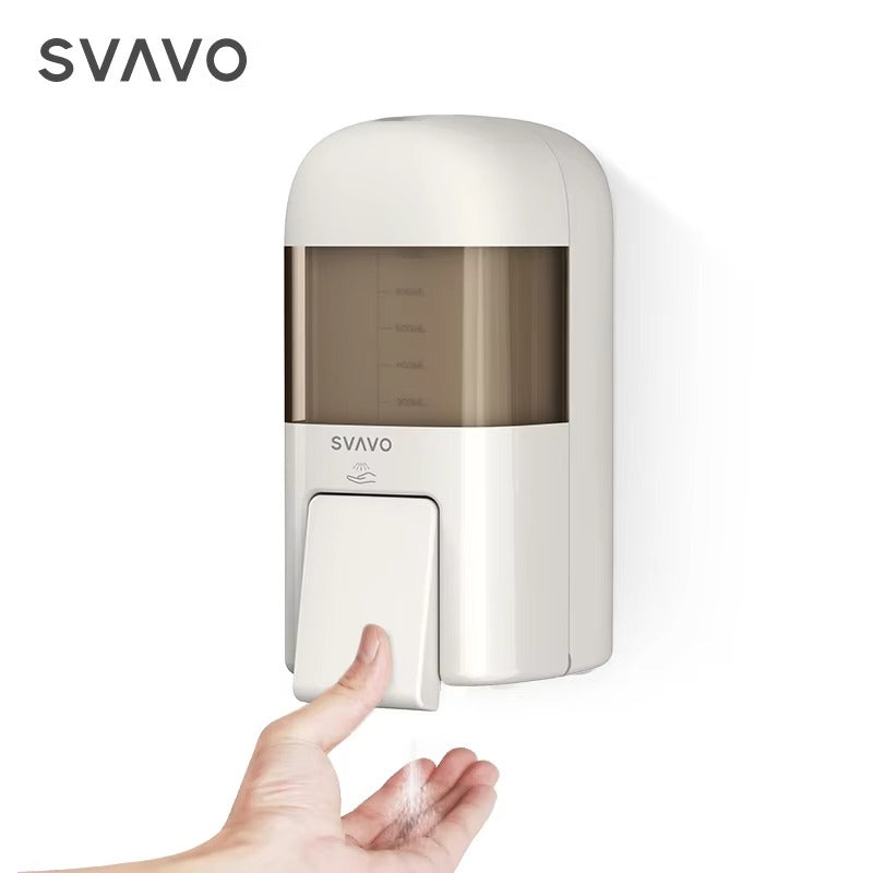 SVAVO ZM-053F 手動噴霧皂液器 - 700ml 壁掛式 商用款 白 / 透明棕兩色可選