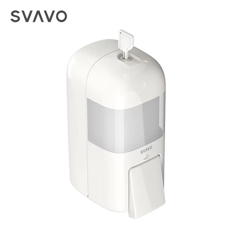 SVAVO ZM-053S 手動液體皂液器 - 700ml 壁掛式 商用現代款 白 / 透明棕兩色可選