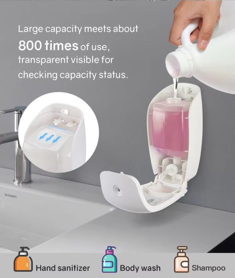 SVAVO PL-151051 手動液體皂液器 - 800ml 壁掛式 底部按壓 白 / 白 + 灰 / 黑三色可選