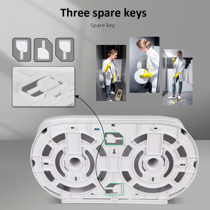 SVAVO PL-151069 壁掛式大卷紙巾分配器 - 雙大卷紙專用 ABS 材質 多色可選