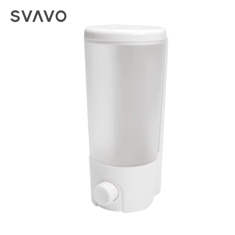 SVAVO V-9101 手動皂液器 - 400ml 壁掛式 底部按壓 白 / 鉻色可選