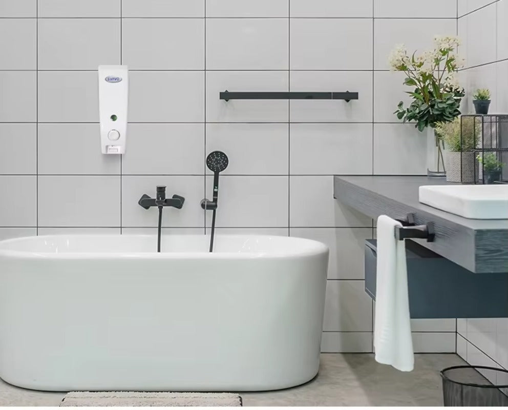 SVAVO V-101 手動液體皂液器 - 400ml 壁掛式 白色 ABS 材質