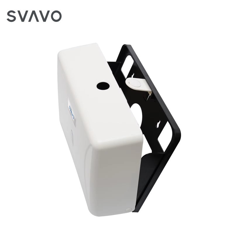 SVAVO V-TH12 壁掛式紙巾架 - 塑料材質 現代款 白 / 透明棕可選
