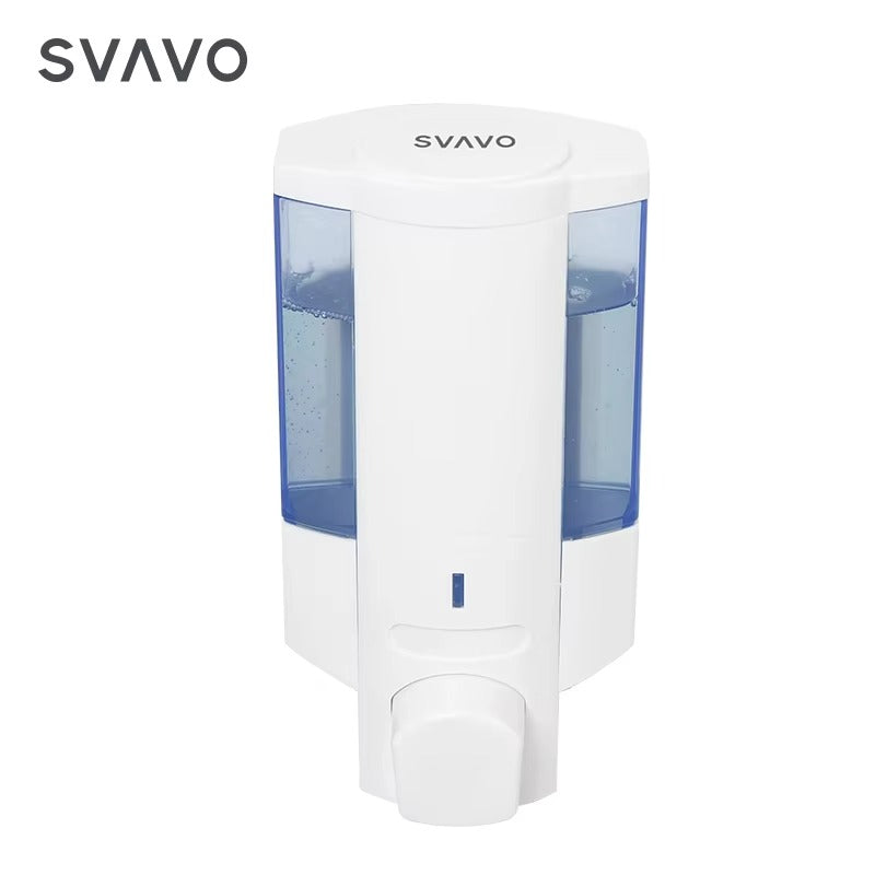 SVAVO V-6101 手動皂液器 - 350ml 壁掛式 洗髮露 / 沐浴露通用 白 / 鉻色可選