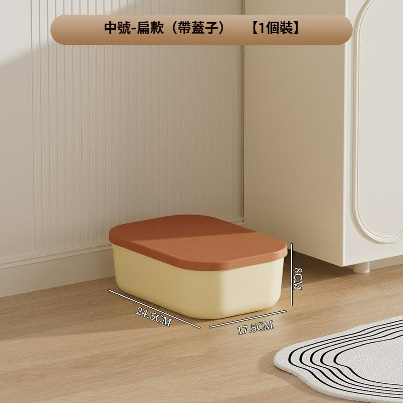 長方形帶蓋收納箱｜零食玩具雜物收納筐 化妝品儲物盒 屋企全屋慳位執拾神器