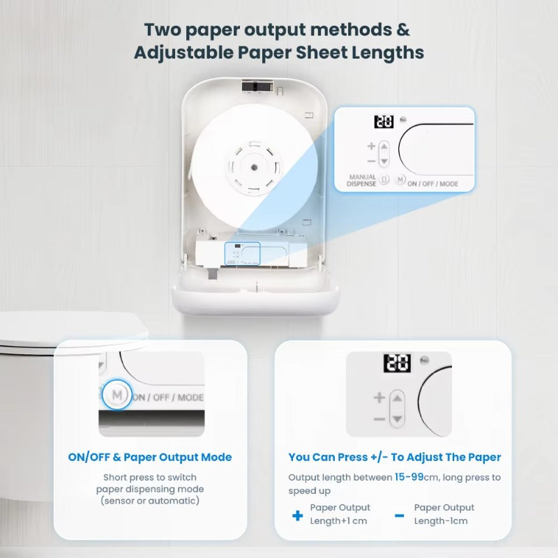 SVAVO ZM-016 壁掛式感應自動切斷衛生紙分配器 - ABS 材質 現代款 多色可選