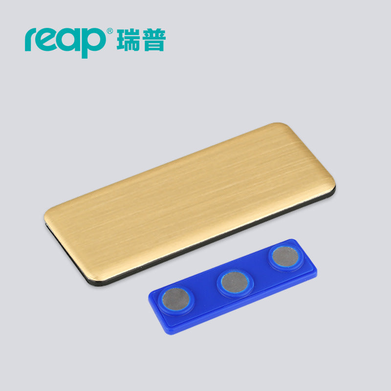 reap 7018 金屬磁石胸牌 高質感員工工號牌 酒店商鋪專用身份證名牌 54*19mm
