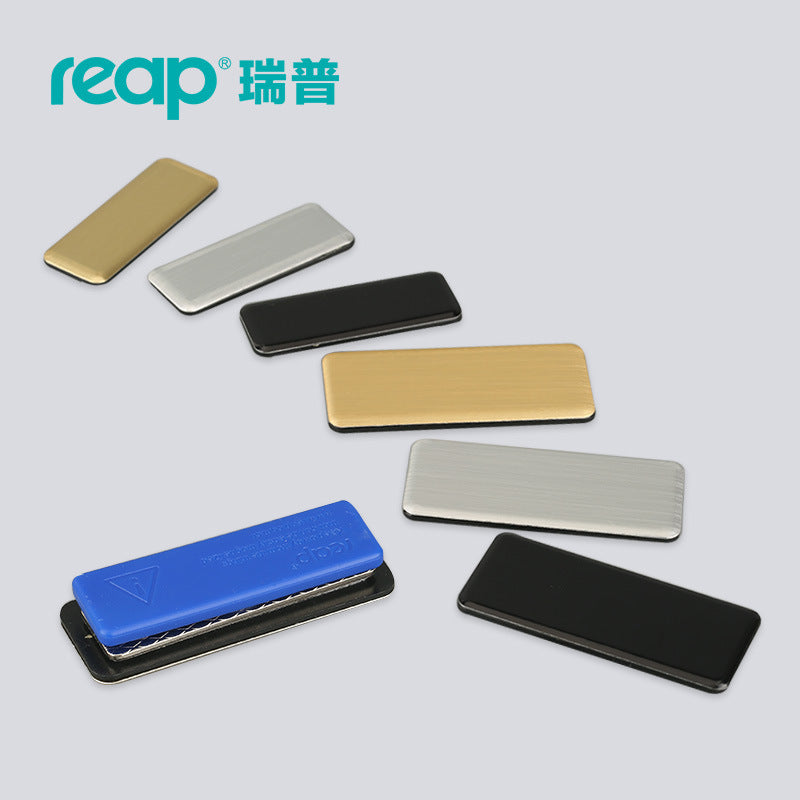 reap 7018 金屬磁石胸牌 高質感員工工號牌 酒店商鋪專用身份證名牌 54*19mm