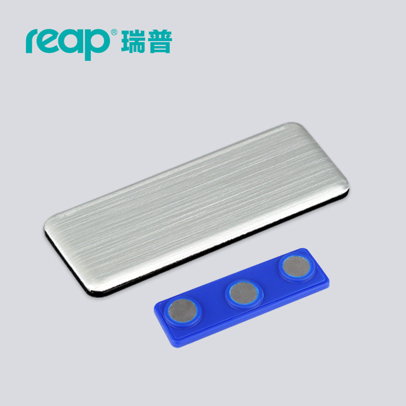reap 7018 金屬磁石胸牌 高質感員工工號牌 酒店商鋪專用身份證名牌 54*19mm