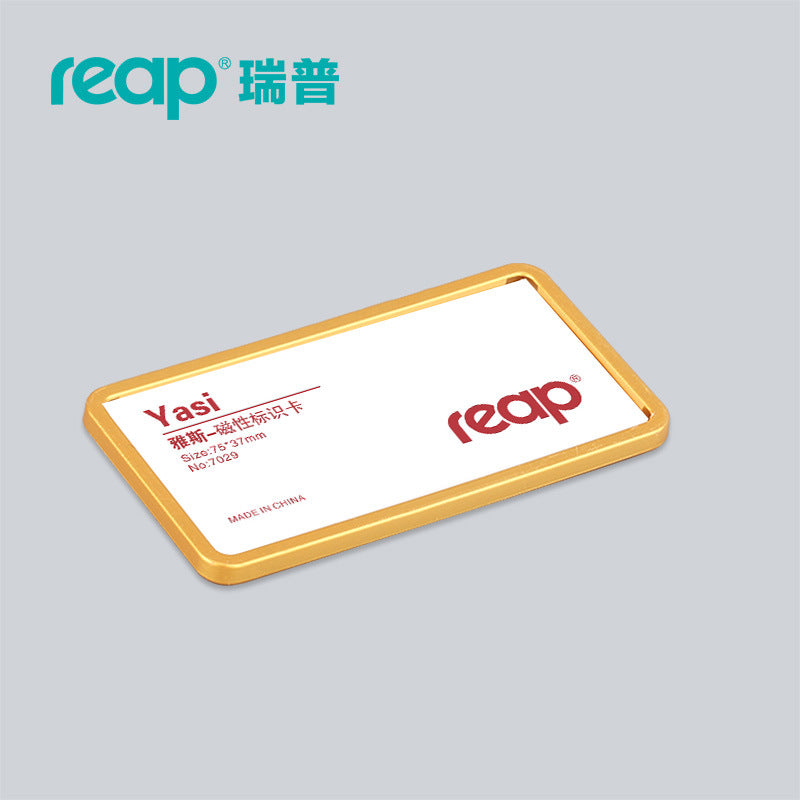 reap7266 金屬包邊別針胸牌 可自訂內頁彩色工號牌