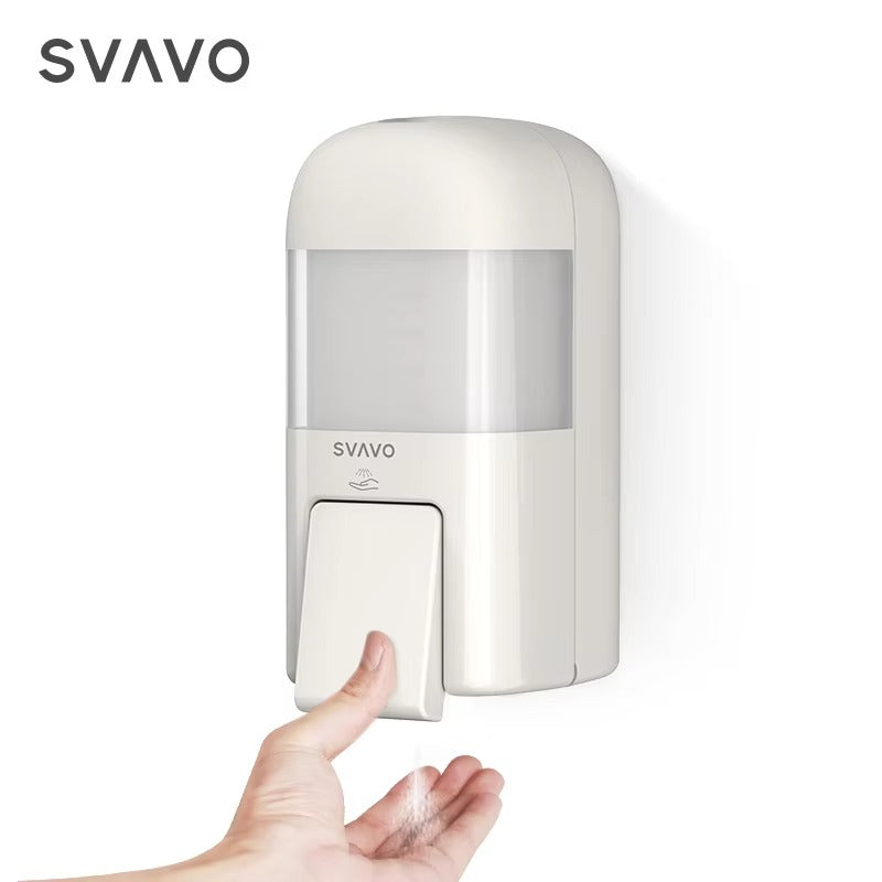 SVAVO ZM-053F 手動噴霧皂液器 - 700ml 壁掛式 商用款 白 / 透明棕兩色可選