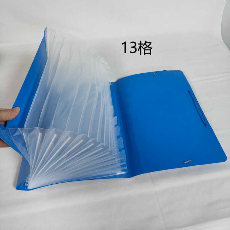 Kidario A4 捆繩風琴包 KEF-1204 13 層分隔附標籤