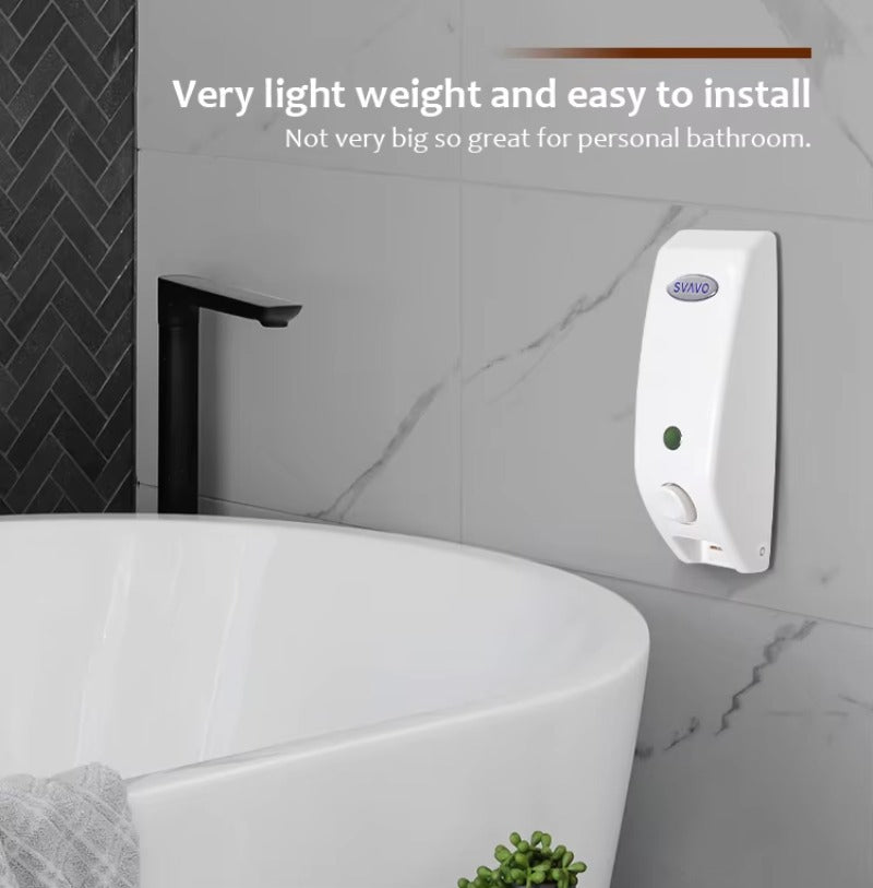 SVAVO V-101 手動液體皂液器 - 400ml 壁掛式 白色 ABS 材質