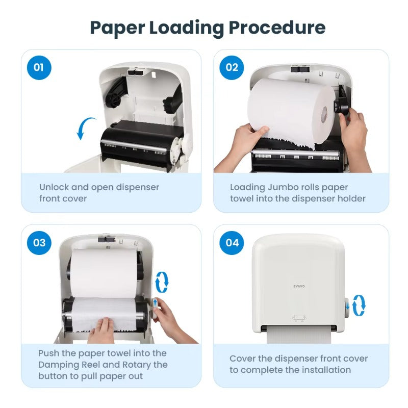 SVAVO ZM-062 壁掛式機械紙巾分配器 - 大卷紙專用 現代簡約款 多色可選