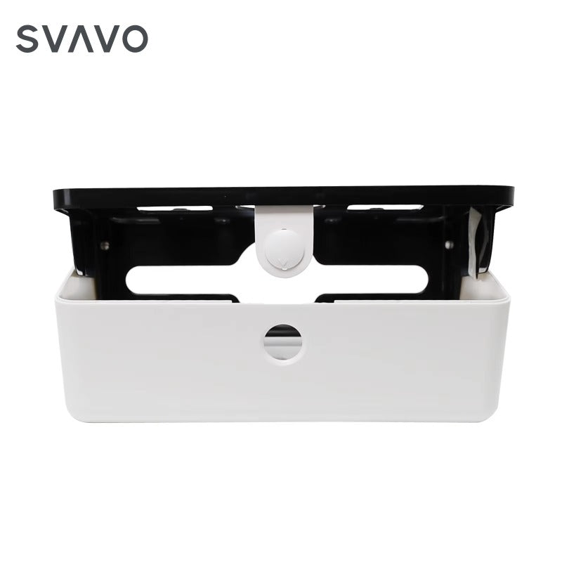 SVAVO V-TH12 壁掛式紙巾架 - 塑料材質 現代款 白 / 透明棕可選