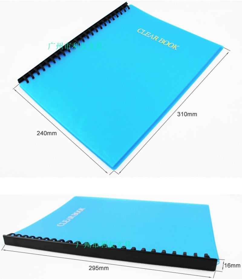 Kidario 2320A 23 孔抽桿式活頁資料冊 A4 20 頁透明插頁袋