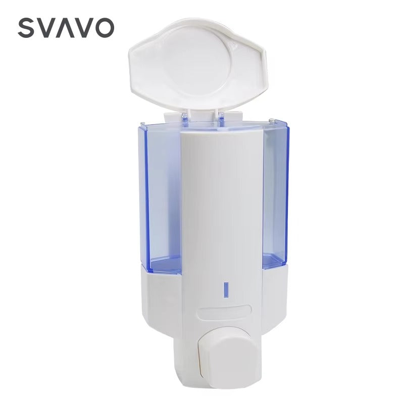 SVAVO V-6101 手動皂液器 - 350ml 壁掛式 洗髮露 / 沐浴露通用 白 / 鉻色可選