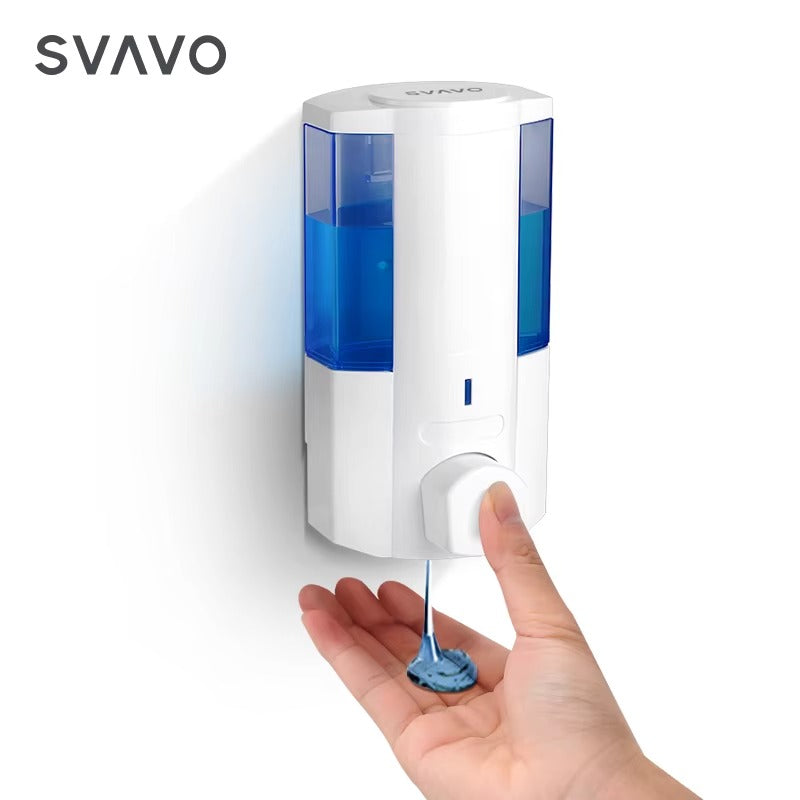SVAVO V-5101 手動皂液器 - 350ml 壁掛式 適用於酒店 白 / 鉻色可選