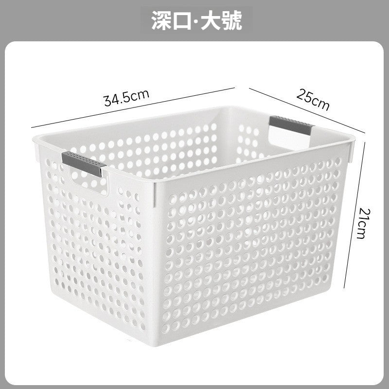 加厚塑膠多用途收納籃｜雜物玩具零食儲物筐 檯面衫褲書本整理筐 屋企全屋慳位執拾