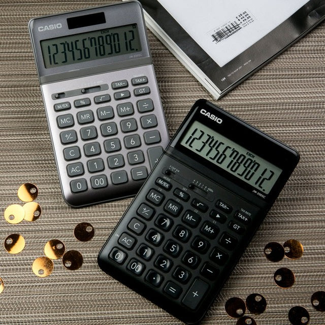 Casio JW-200SC 黑色時尚系列 12 位辦公計算器