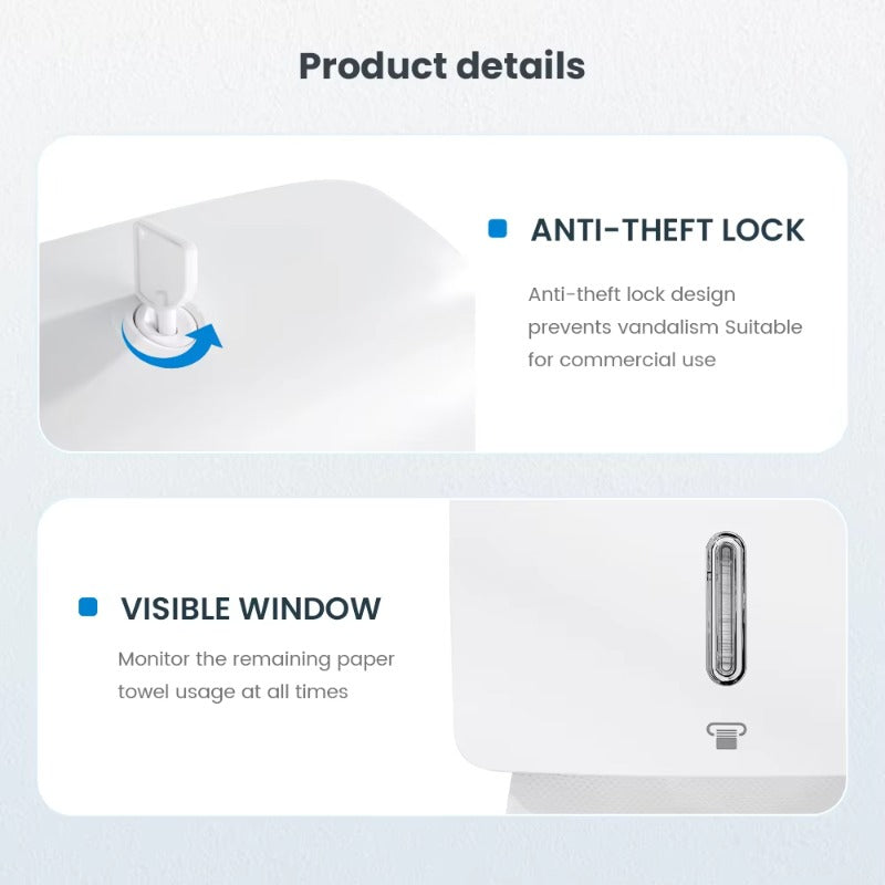SVAVO PL-151061 壁掛式纸巾盒 - ABS 塑料材質 現代簡約風 白 / 黑 / 白灰色可選