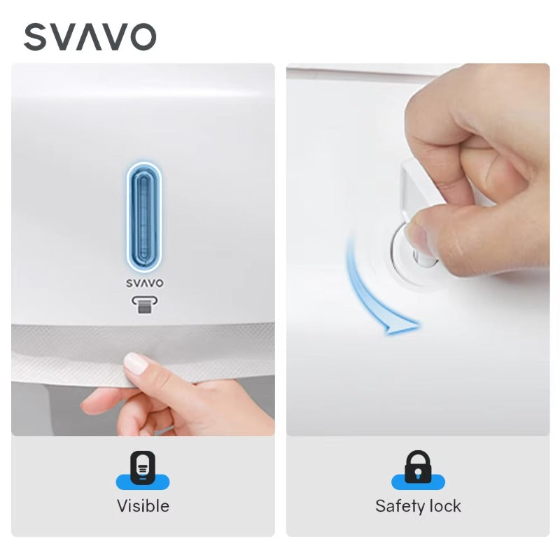 SVAVO PL-151060 壁掛式商用紙巾架 - Z 型摺紙專用 ABS 材質 白 / 白灰 / 黑色可選