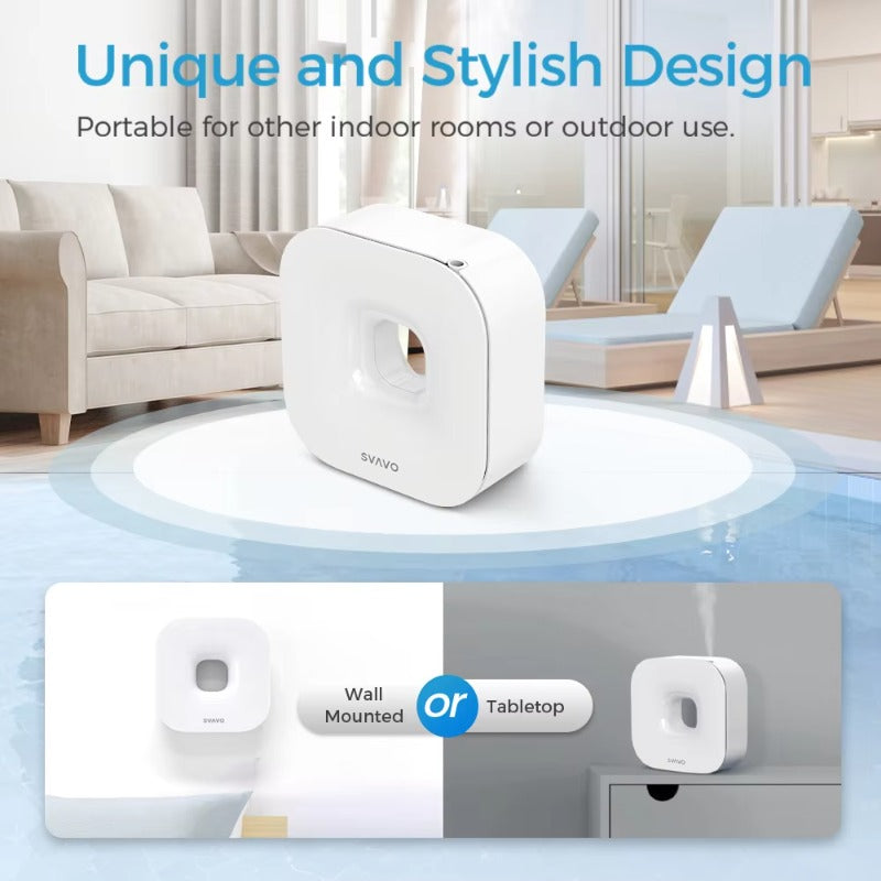 SVAVO PL-151090 無水自動香薰機 - 100ml 精油瓶 壁掛 / 桌面兩用 定時功能 白 / 黑兩色