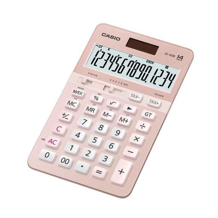Casio JS-40B 粉色 14 位重型辦公計算器