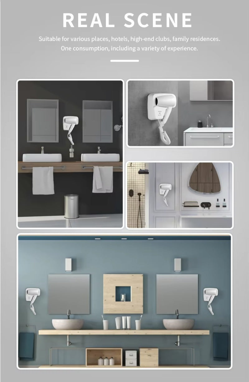 FALIN FL-2101 壁掛式電動吹風機 - 1300W 直流馬達 2 檔調速 集風嘴