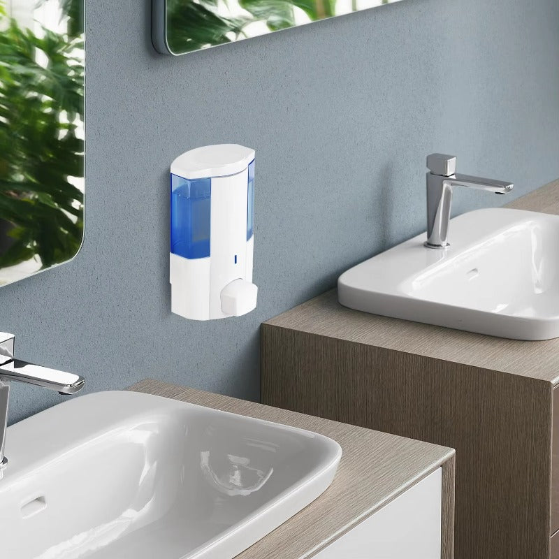 SVAVO V-5101 手動皂液器 - 350ml 壁掛式 適用於酒店 白 / 鉻色可選