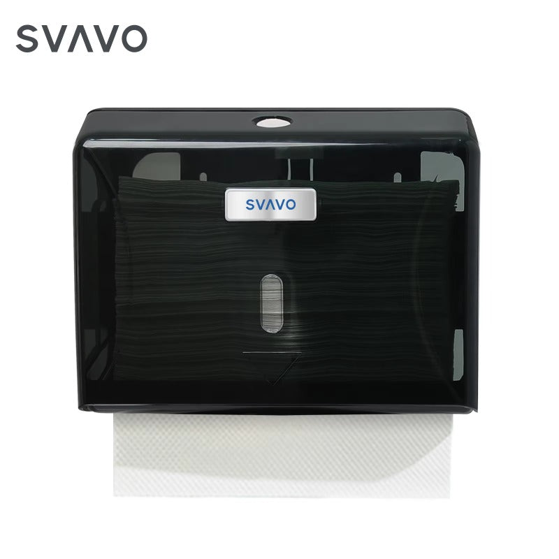 SVAVO V-TH12 壁掛式紙巾架 - 塑料材質 現代款 白 / 透明棕可選