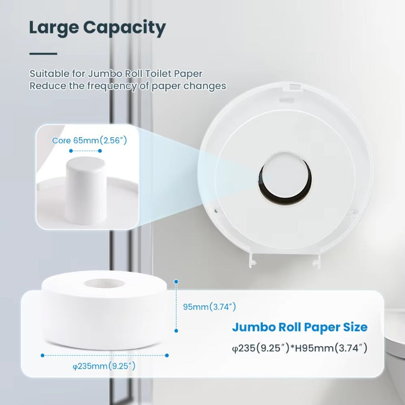 SVAVO VX785 壁掛式大卷紙巾分配器 - ABS 材質 現代款 白 / 白灰 / 黑色可選（手紙 / 小卷紙兩用）