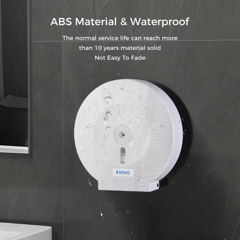 SVAVO V-TH10 壁掛式商用浴室超大卷衛生紙分配器 - ABS 塑料材質