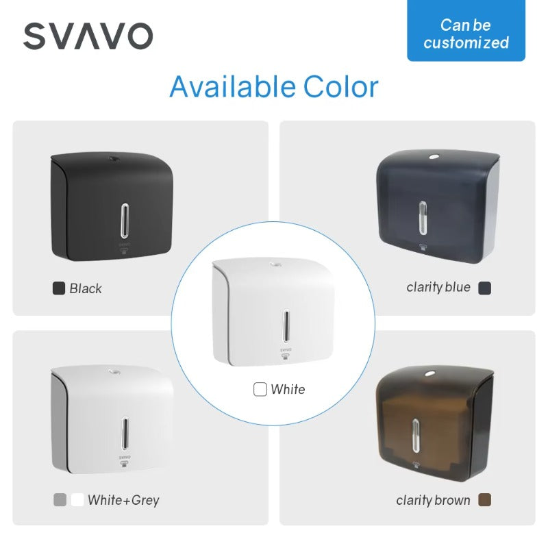 SVAVO PL-151060 壁掛式商用紙巾架 - Z 型摺紙專用 ABS 材質 白 / 白灰 / 黑色可選
