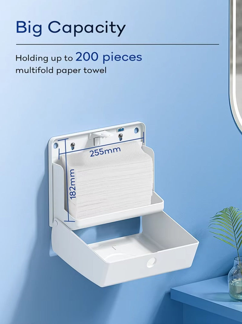 SVAVO V-620 商用浴室多摺紙巾架 - 壁掛式 白 / 透明棕兩色可選