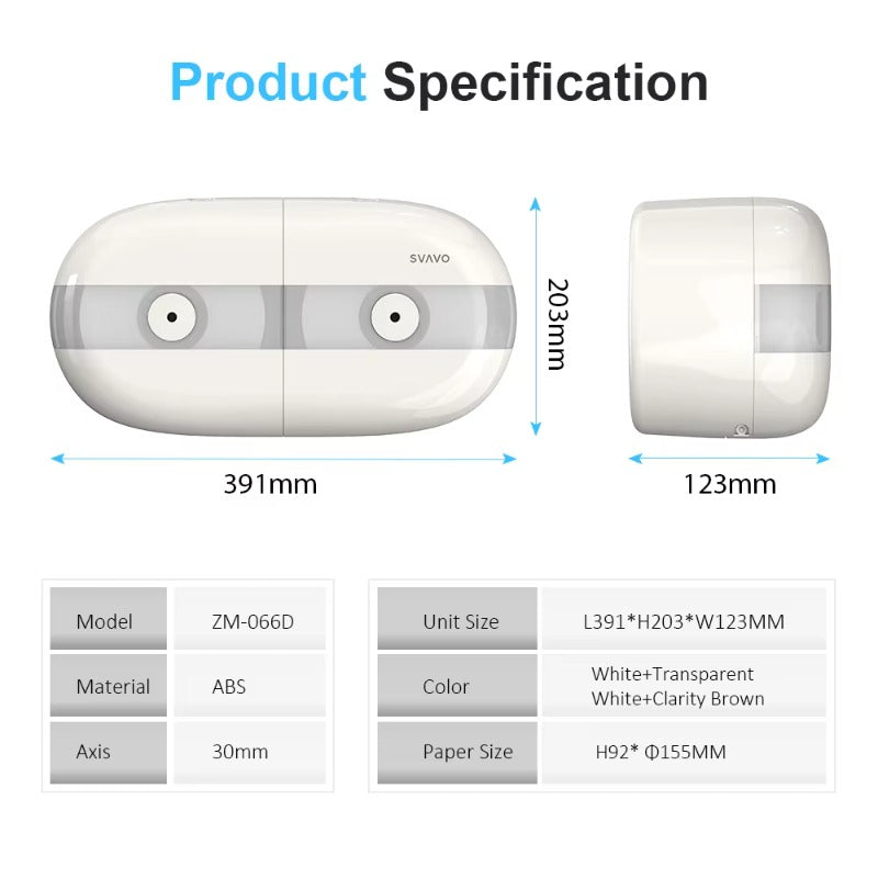 SVAVO ZM-066D 商用浴室壁掛式卷紙架 - 現代簡約款 多色可選