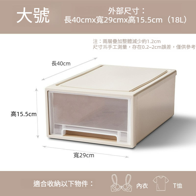 抽屜式透明收納櫃｜塑膠多層收納箱 衣物玩具執拾盒 家用批發 慳位儲物神器