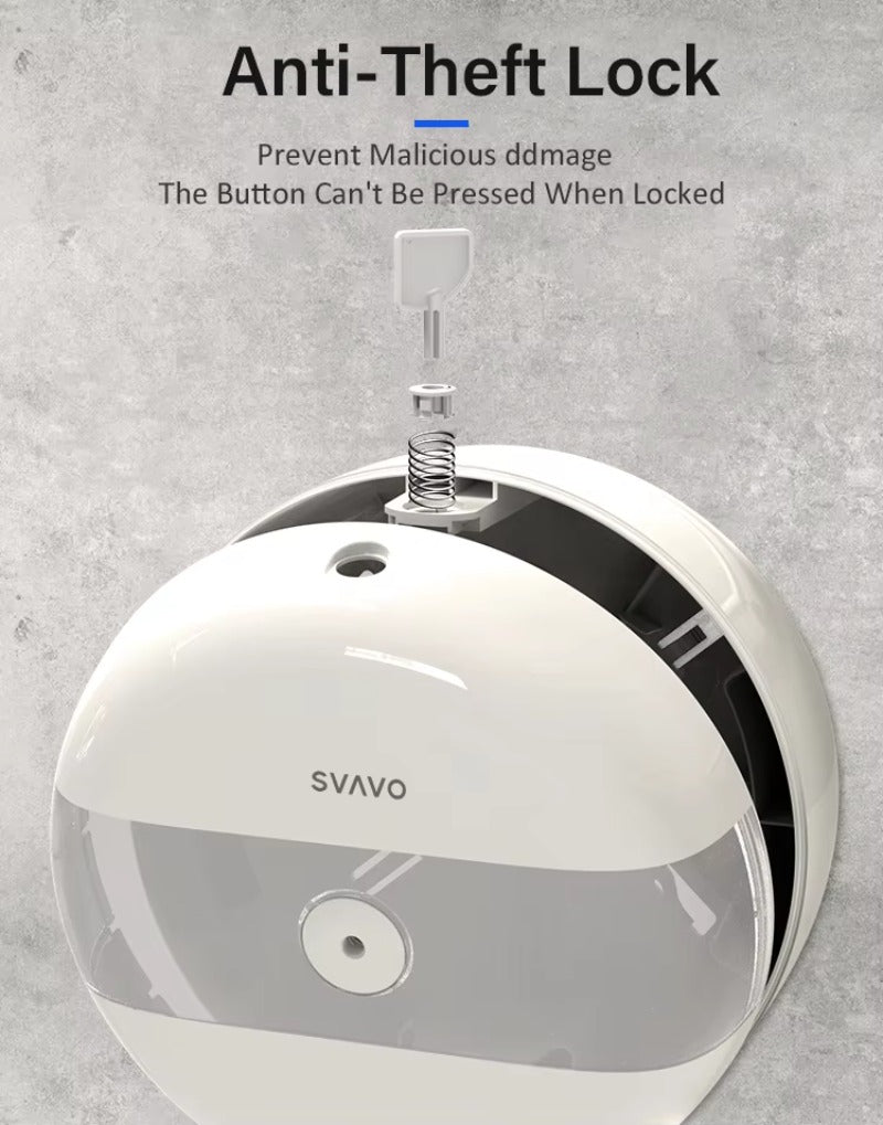 SVAVO ZM-066 壁掛式商用浴室大卷衛生紙架 - ABS 材質 現代簡約款 多色可選