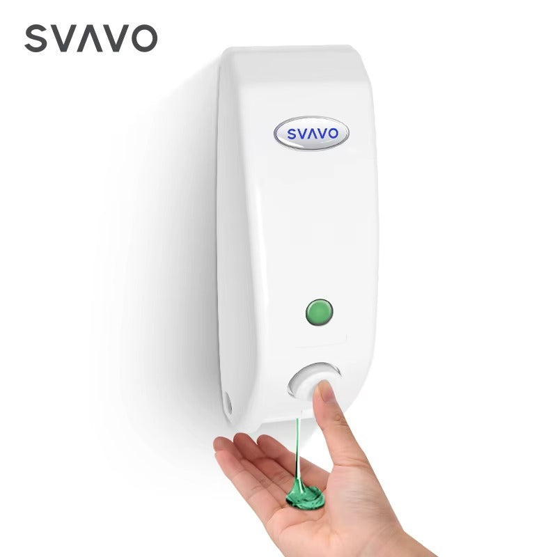 SVAVO V-101 手動液體皂液器 - 400ml 壁掛式 白色 ABS 材質