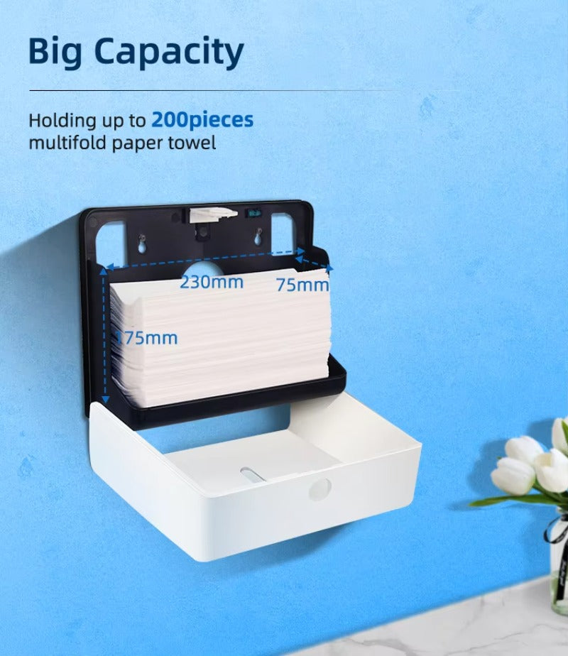 SVAVO V-TH12 壁掛式紙巾架 - 塑料材質 現代款 白 / 透明棕可選