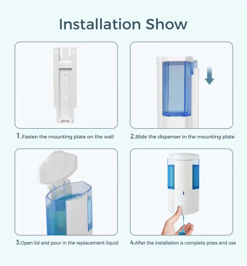 SVAVO V-5101 手動皂液器 - 350ml 壁掛式 適用於酒店 白 / 鉻色可選