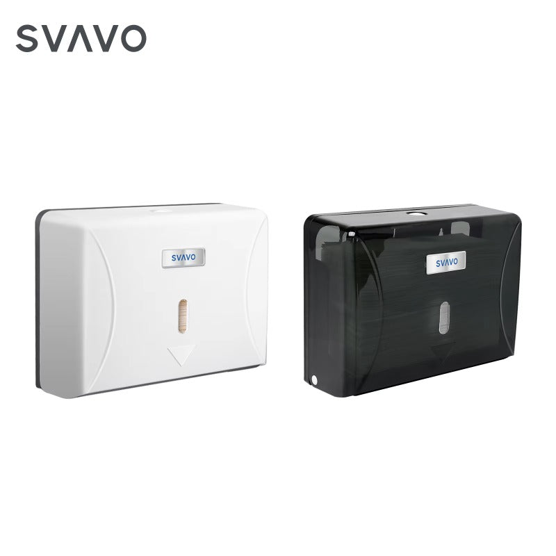 SVAVO V-TH12 壁掛式紙巾架 - 塑料材質 現代款 白 / 透明棕可選