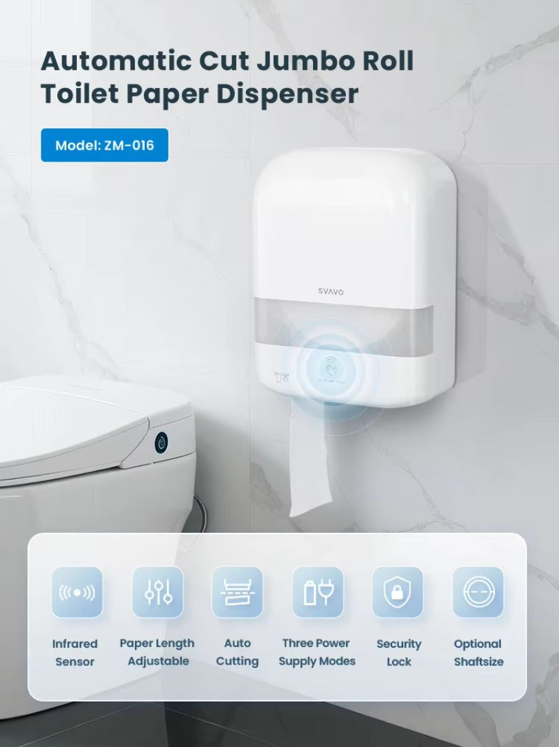 SVAVO ZM-016 壁掛式感應自動切斷衛生紙分配器 - ABS 材質 現代款 多色可選
