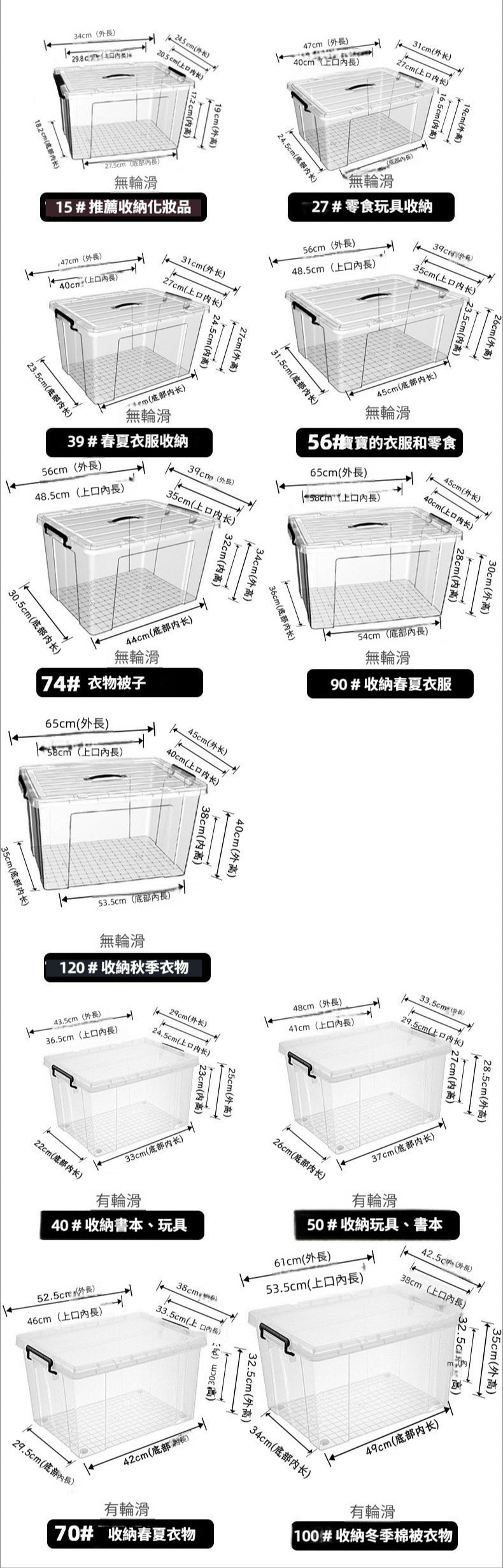 透明特大號收納箱｜塑膠帶蓋加厚款 被鋪衫褲玩具儲物箱 屋企搬屋慳位整理箱